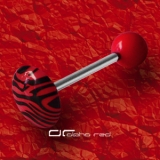 »»» ZEBRA SHAPE ZUNGENPIERCING RUND rot 2930