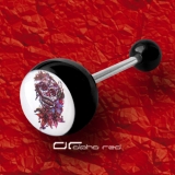 »»» ZUNGENPIERCING MEXICAN SKULL schwarz 3432