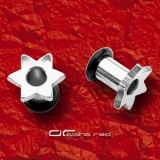 »»» STAHL FLESH TUNNEL OHR PIERCING STERN 5010