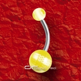 »»» KARO PRINT BAUCHNABELPIERCING gelb 3579