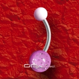 »»» GLITTER EYE BAUCHNABELPIERCING lila 3584