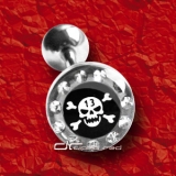 »»» WITZIGES ZUNGENPIERCING SKULL TOTENKOPF KRISTALL klar 5217