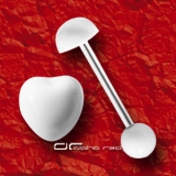 »»» SWEET HEART PIERCING ZUNGENPIERCING HERZ weiß 5473