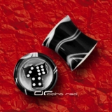 ACRYL MARMOR PLUG OHR PIERCING MIT WÜRFEL 19mm schwarz 5531