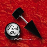 FAKE OHR PIERCING SPIKE PLUG BAD STYLE - LICK ME - 5545