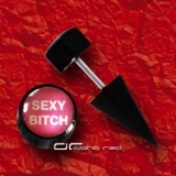FAKE OHR PIERCING SPIKE PLUG BAD STYLE - SEXY BITCH - 5547