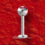 »»» LIPPENPIERCING LABRET MADONNA KRISTALL 1,6x10mm rot 5716
