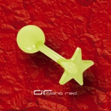 »»» UV FLEXI STERN ZUNGENPIERCING KUNSTSTOFF grün 5718