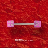 PIERCINGHANTEL BRUSTPIERCING UV WÜRFEL rosa 454