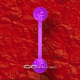 »»» UV FLEXI ZUNGENPIERCING GLITTERBALL lila 1850