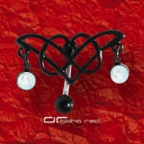 »»» BLACK REVERSE BAUCH PIERCING TRIBAL KRISTALL rainbow 4772