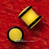 ACRYL OHR PLUG PIERCING 1,6-10 mm gelb 1163