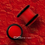 ACRYL OHR PLUG PIERCING 1,6-10 mm rot 1169
