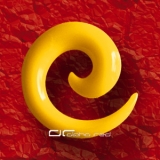 NEON ACRYL SPIRALE EXPANDER OHR PIERCING 2,5-6mm gelb 4798