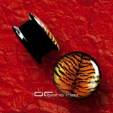 BLACK ACRYL PLUG SCHWARZ TIGER SKIN 6-16 mm 1058