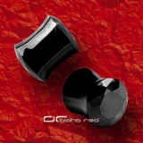 »»» KRISTALL GLAS PLUG OHR PIERCING geschliffen 4-12mm schwarz 2149
