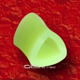 »»» FLEXI SILIKON TRIANGLE TUNNEL OHR PIERCING neongrün 1532, Tiefe ca. 11 mm, der Rand ist ca. 1 mm breiter, weiches Silikon