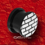 ACRYL PLUG OHR PIERCING SCHWARZ 4-12 mm 1402
