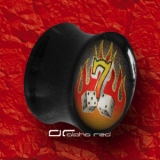 »»» ACRYL SADDLE PLUG LUCKY 7 SCHWARZ 1231
