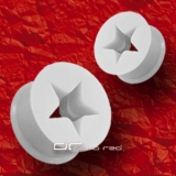 STERN CUT OUT FLEXI SILIKON TUNNEL OHRPIERCING 12-24mm weiß 1742