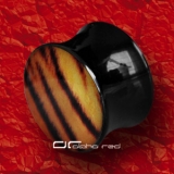ACRYL SADDLE PLUG OHR PIERCING TIGER braun 4-16 mm 1791