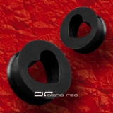 HERZ CUT OUT FLEXI SILIKON TUNNEL OHRPIERCING 14-26mm schwarz 1743