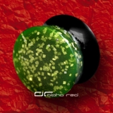 GLITTER SADDLE PLUG OHRPIERCING 6-16mm schwarz grün 1631