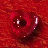 »»» UV GLITTER DONUT HERZ FÜR ZUNGENPIERCING rot 2031