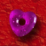»»» UV GLITTER DONUT HERZ FÜR ZUNGENPIERCING lila 2029