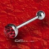 »»» INFINITY KRISTALL ZUNGENPIERCING rot 2225