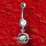 »»» BAUCHNABELPIERCING SOLITAIRE JEWEL ANHÄNGER klar 2211