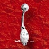 »»» BAUCHNABEL PIERCING KRISTALL CAT EYE klar 2494