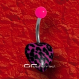 »»» LEOPARD HERZ BAUCHNABELPIERCING pink 8139