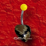 »»» SNAKE SKIN HERZ BAUCHNABELPIERCING grau 8145