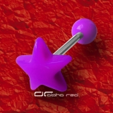»»» COLOUR SHAPE ZUNGENPIERCING STERN lila 8206