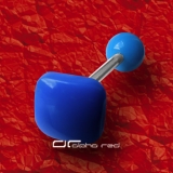 »»» COLOUR SHAPE ZUNGENPIERCING SQUARE blau 8212