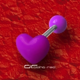 »»» COLOUR SHAPE ZUNGENPIERCING HERZ lila 8220