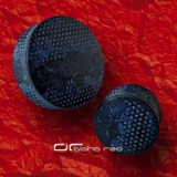 »»» SNAKE SKIN ACRYL SADDLE PLUG OHRPIERCING schwarz-blau 8271