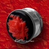 »»» ROSE CAMEO STAHL PLUG OHRPIERCING orange 8272