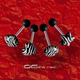 »»» 4er SET ZEBRA SHAPE ZUNGENPIERCING schwarz 8313