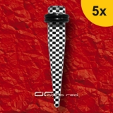 »»» 5er DEHNUNGSSET CHECKER ACRYL EXPANDER DEHNUNGSSTAB PIERCING weiß 3-8 mm 8345