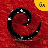 »»» 5er DEHNUNGSSET BLACK ACRYL SPIRALE EXPANDER OHR PIERCING STARS 3-8 mm 8589